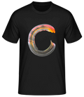 SHAN Redish Circle Black T-Shirt Men