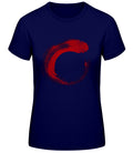 SHAN Red Circle Navy T-Shirt Women