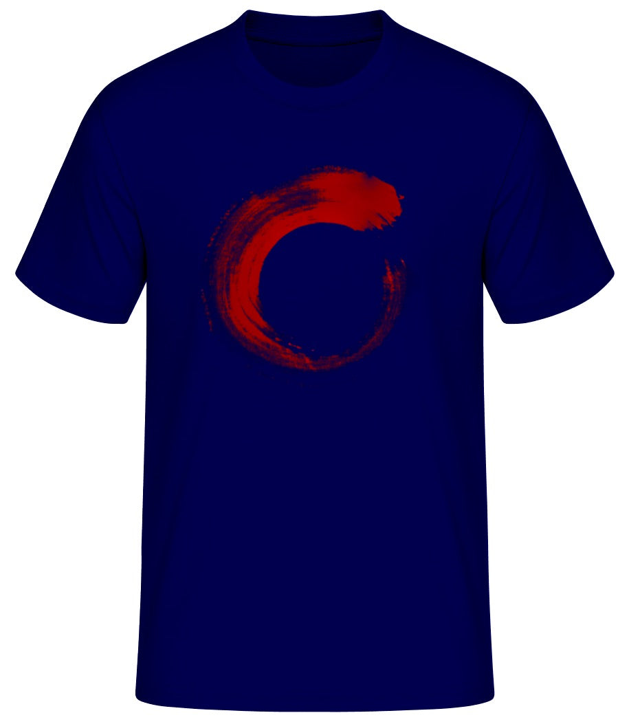 SHAN Red Circle Navy T-Shirt Men